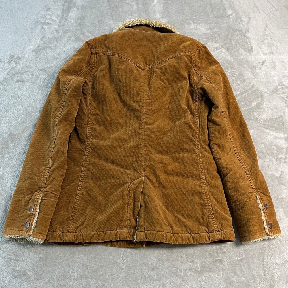 Vintage Abercrombie & Fitch Penny Lane Womens M Sherpa Lined Velvet Jacket Brown - Picture 6 of 12